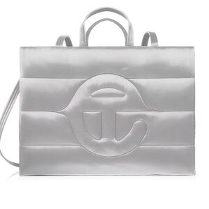 Large Telfar grey puffer